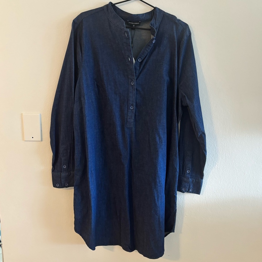 Universal Standard Navy Button Down Dress- XS